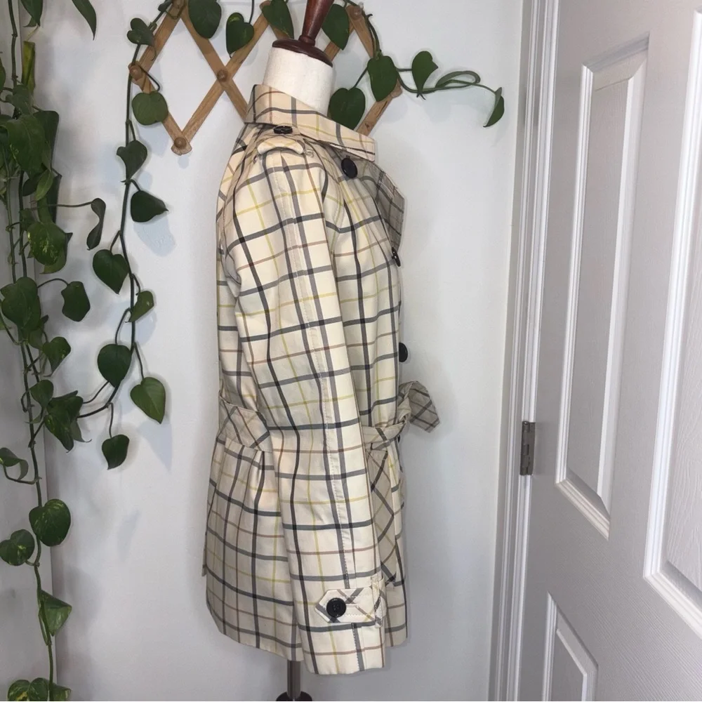 COACH Tattersall Short Trench Coat - Picture 4 of 10